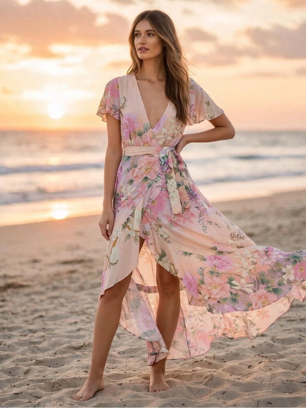 Spell & The Gipsy Lily Maxi Wrap Dress - Lilac - M